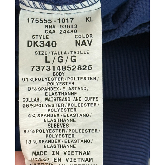 Dickies Jacket Womens Large Blue Marled Scrubs Dynamix Full Zip Warm Up Medical - Picture 10 of 12